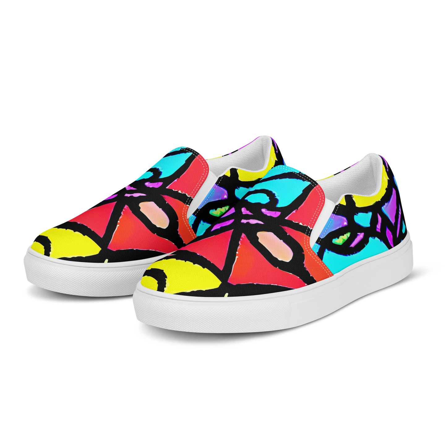 Women's Slip-On Canvas Shoes - Radiant Chaos