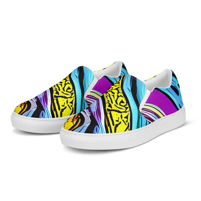 Men's Slip-On Canvas Shoes - Orbiting Orbs