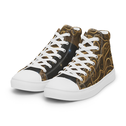 Women's High Top Canvas Shoes - Gilded Reverie