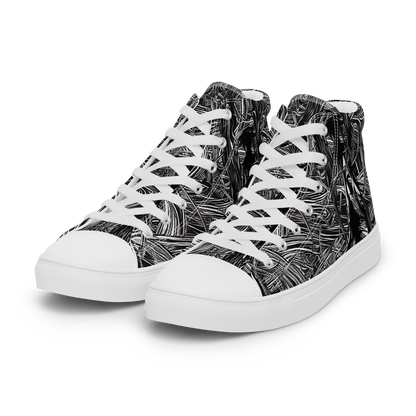 Men's High Top Canvas Shoes - Mesmeric Tangles