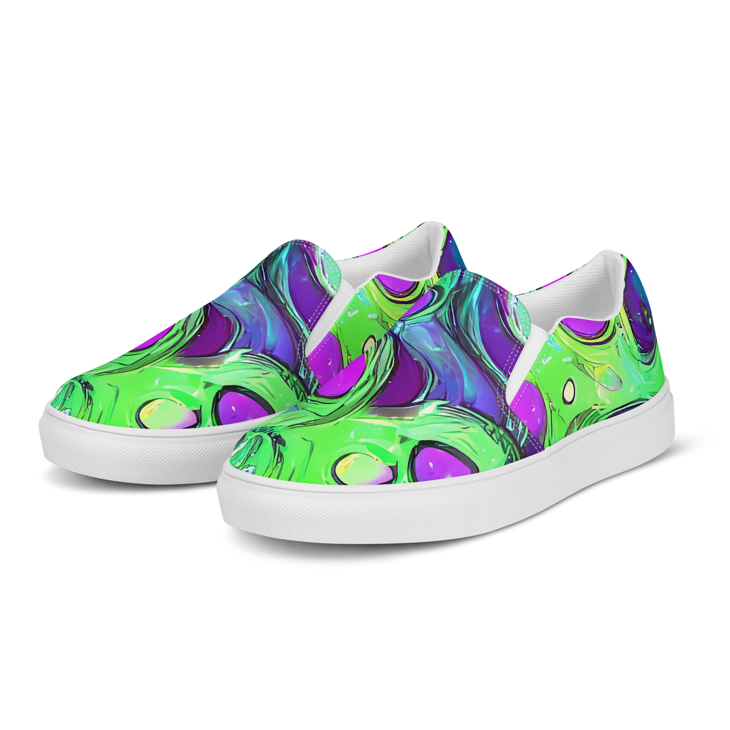 Women's Slip-On Canvas Shoes - Funky Mutation