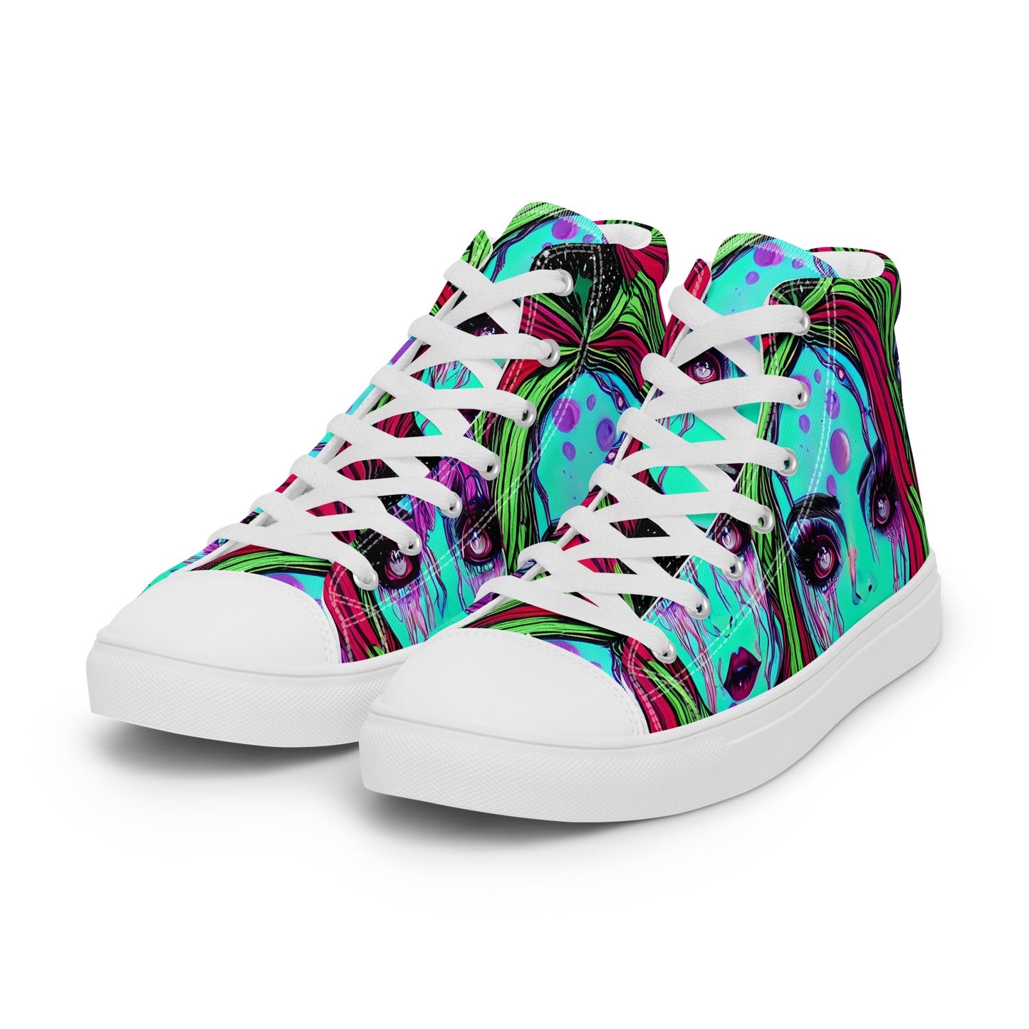 Men's High Top Canvas Shoes - Luminous Nightfall