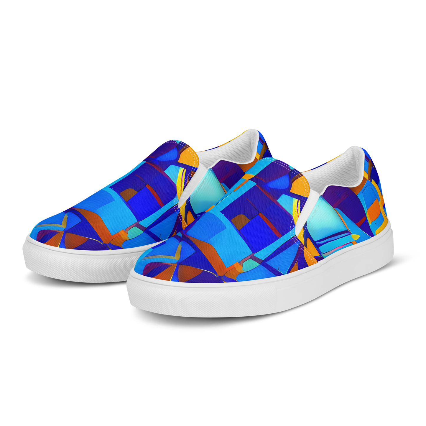 Men's Slip-On Canvas Shoes - Radiant Labyrinth