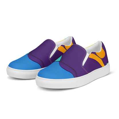 Men's Slip-On Canvas Shoes - Psychedelic Harmony