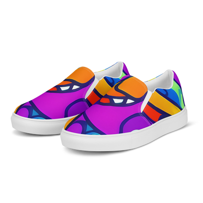 Men's Slip-On Canvas Shoes - Kaleido Fish