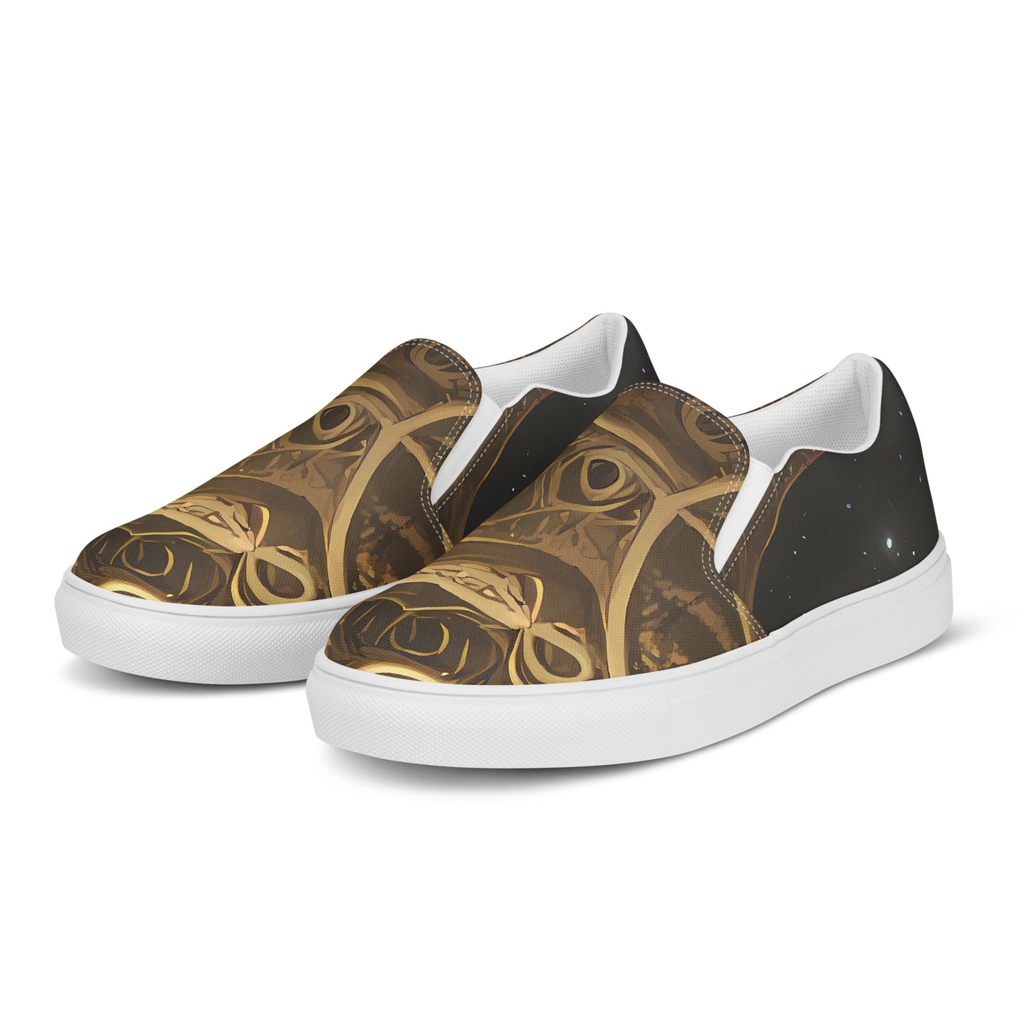 Women's Slip-On Canvas Shoes - Gilded Reverie