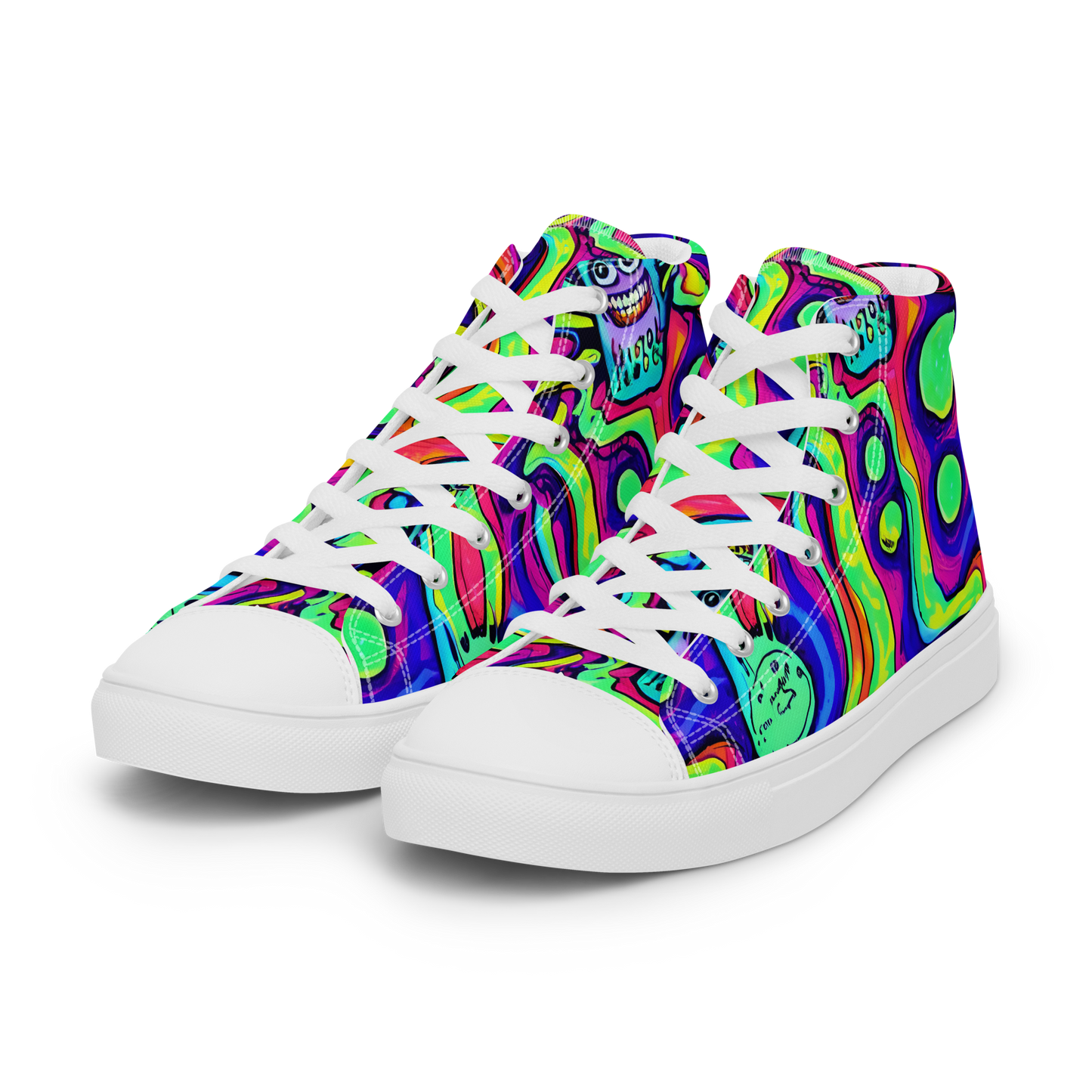 Women's High Top Canvas Shoes - Frizzled Spirits