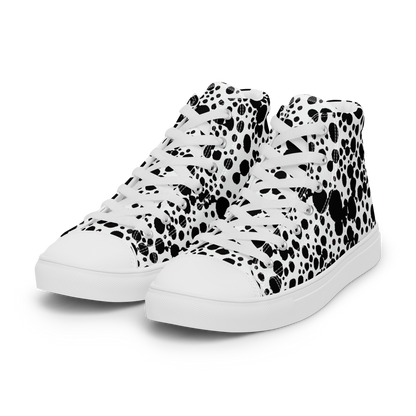 Men's High Top Canvas Shoes - Dappled Shadow Dance