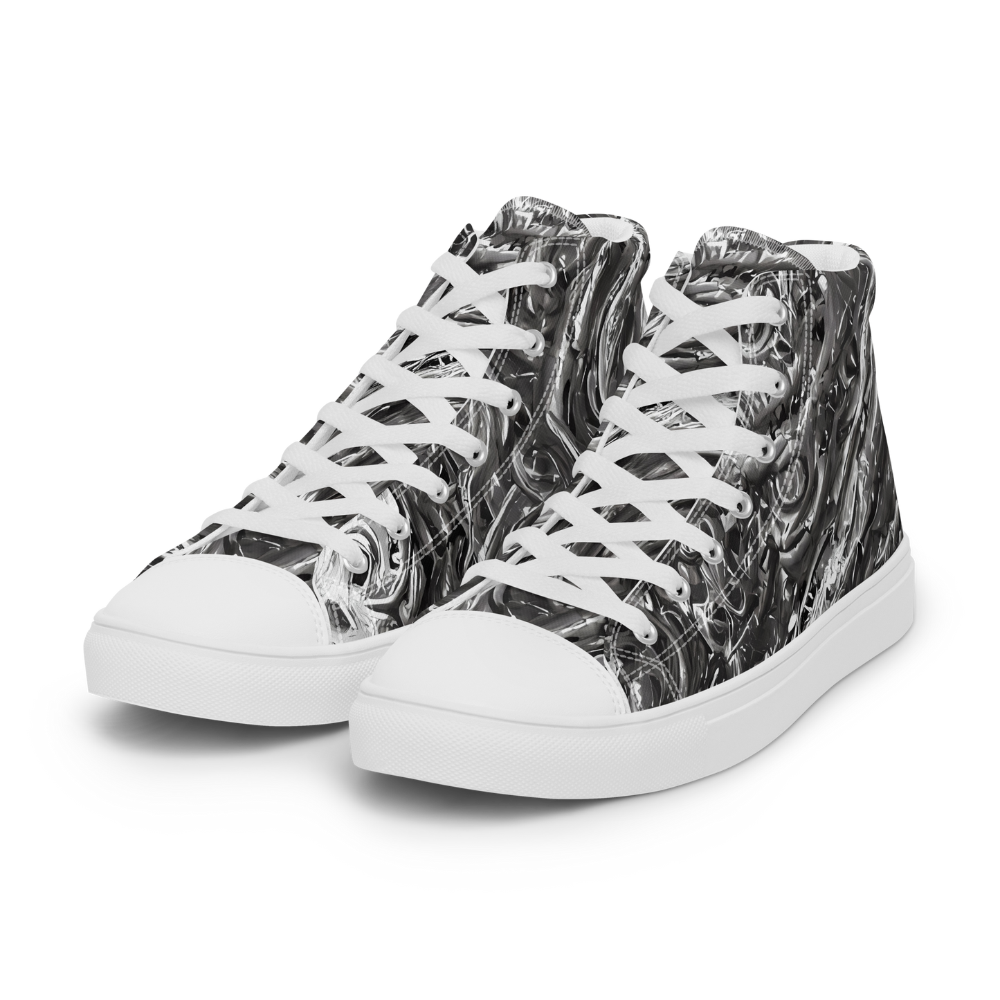 Men's High Top Canvas Shoes - Nebulous Night