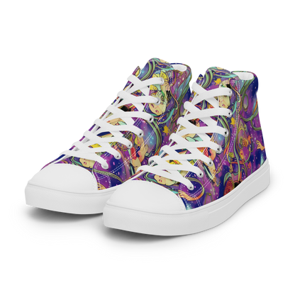 Women's High Top Canvas Shoes - Spiral of Stardust
