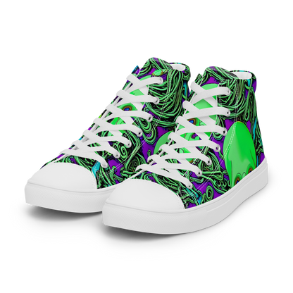 Men's High Top Canvas Shoes - Ghostly Labyrinth