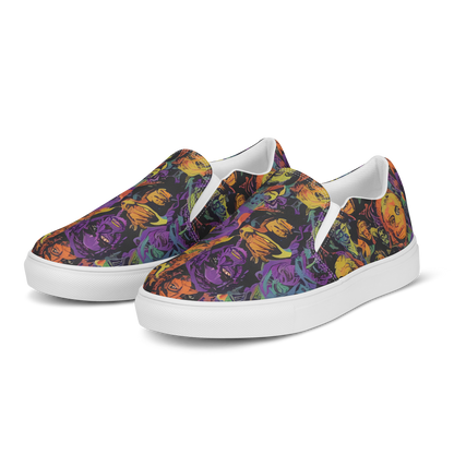 Men's Slip-On Canvas Shoes - Kaleidoscopic Spirits