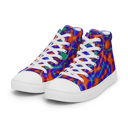 Men's High Top Canvas Shoes - Nebula Tides