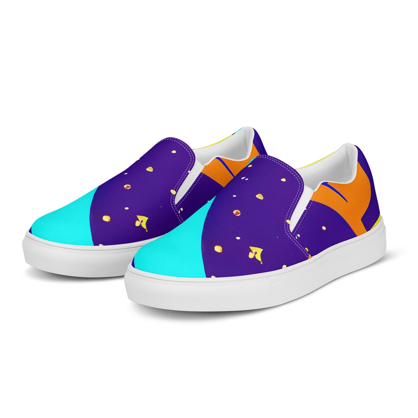 Women's Slip-On Canvas Shoes - Stellar Swirl