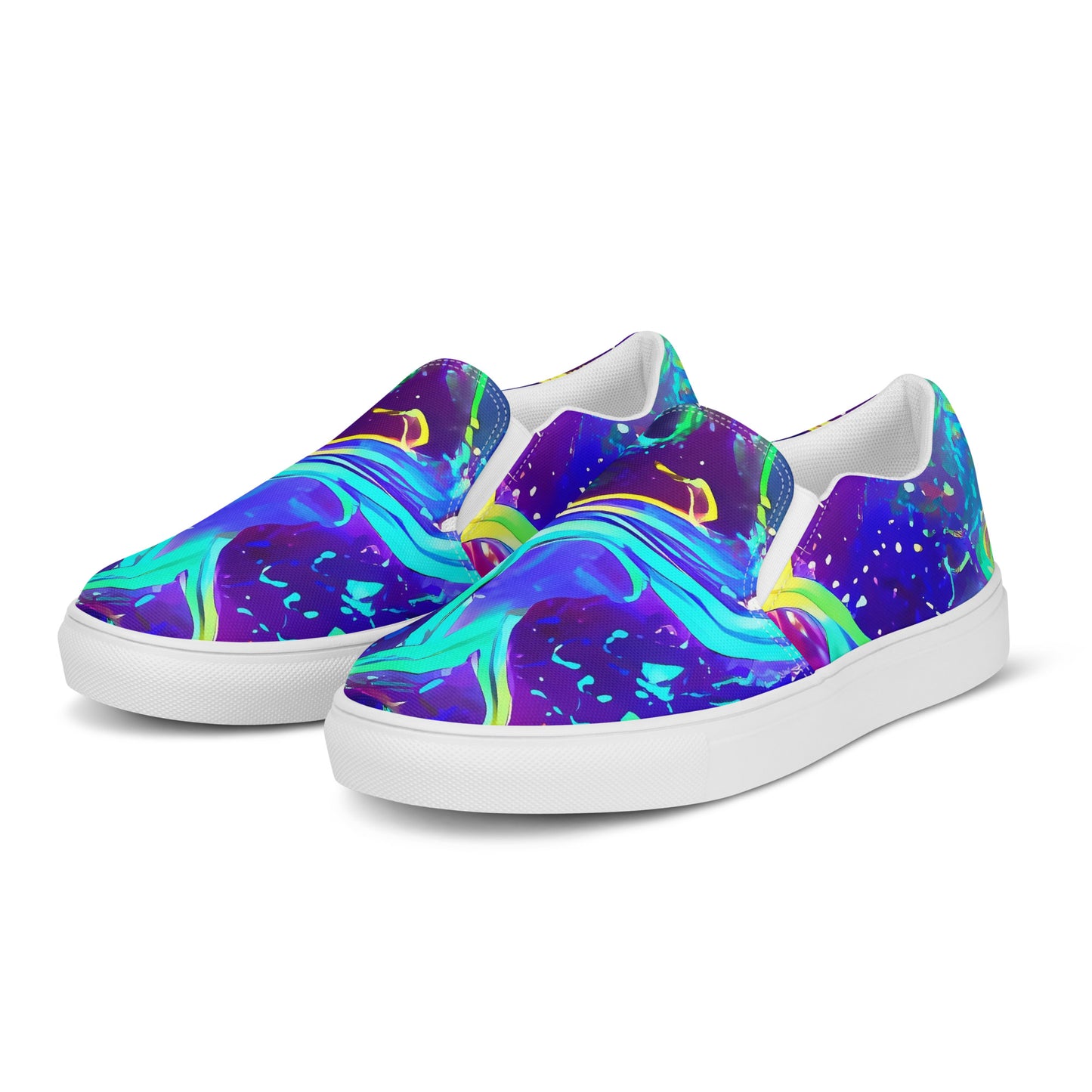 Men's Slip-On Canvas Shoes - Liquid Light Show