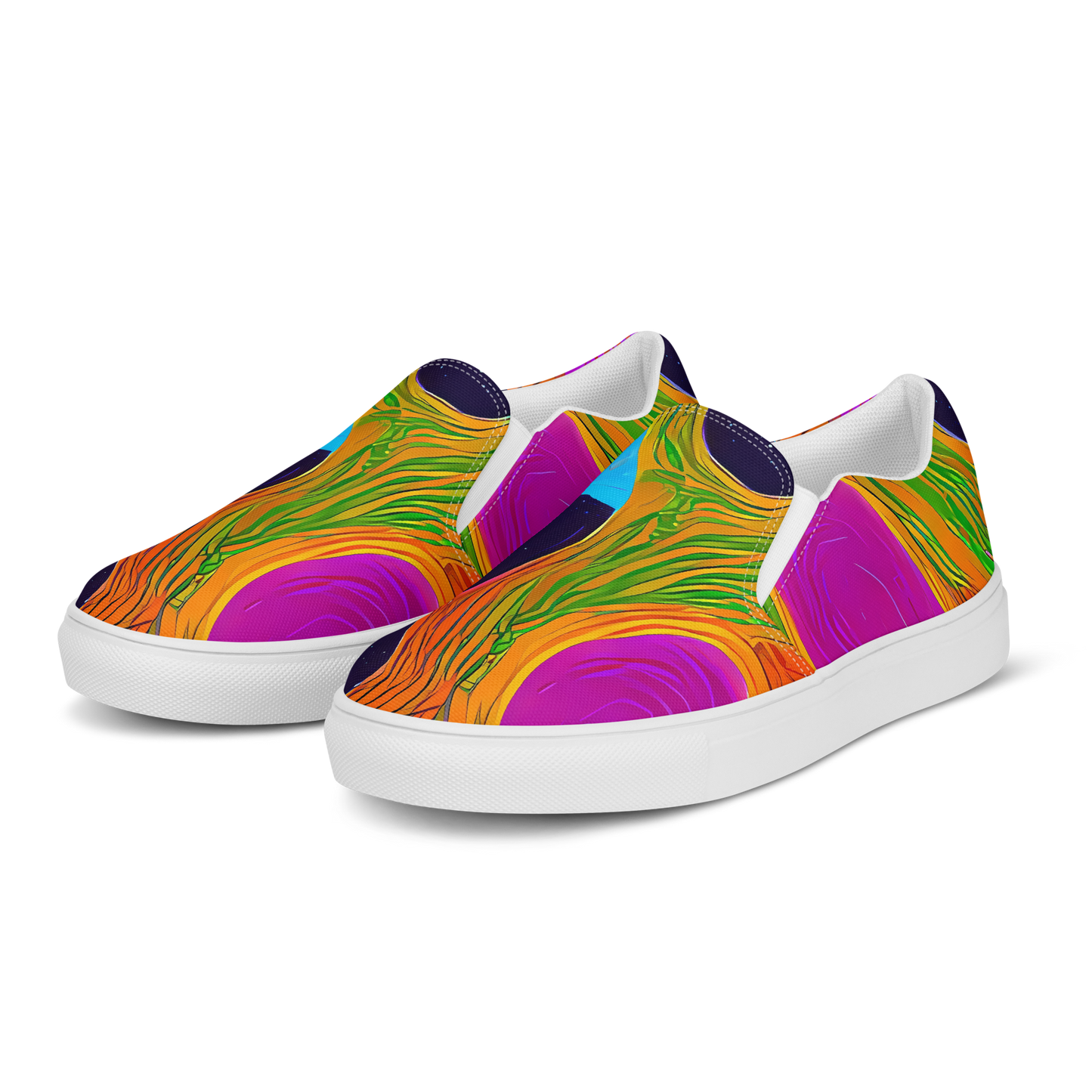 Men's Slip-On Canvas Shoes - Galactic Harmony