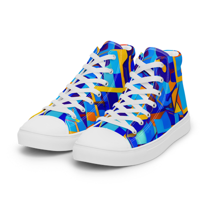 Men's High Top Canvas Shoes - Radiant Labyrinth