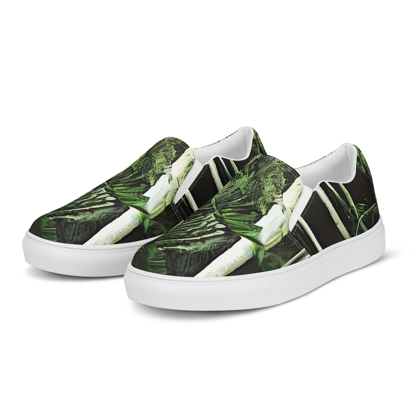 Women's Slip-On Canvas Shoes - Emerald Canopy