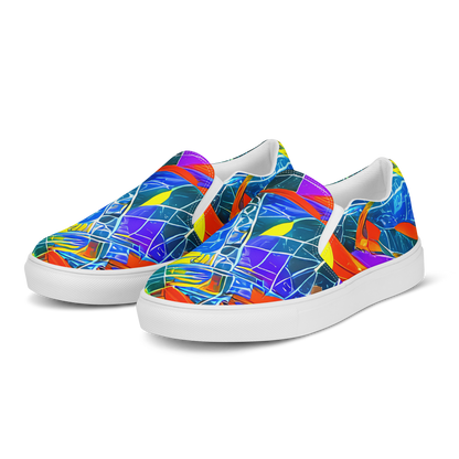 Women's Slip-On Canvas Shoes - Arkhipov Waves