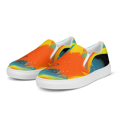 Women's Slip-On Canvas Shoes - Solar Swoosh