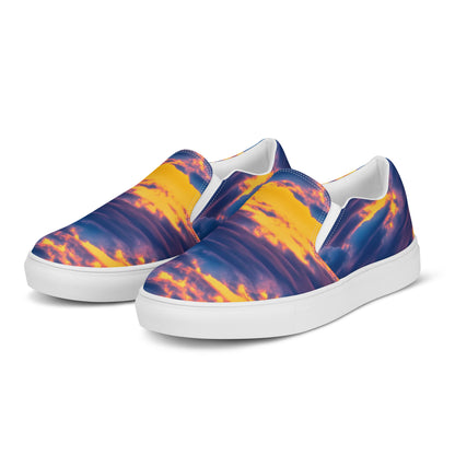 Women's Slip-On Canvas Shoes - Aubergine Clouds