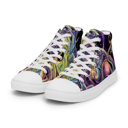 Men's High Top Canvas Shoes - Lebacq Swirl