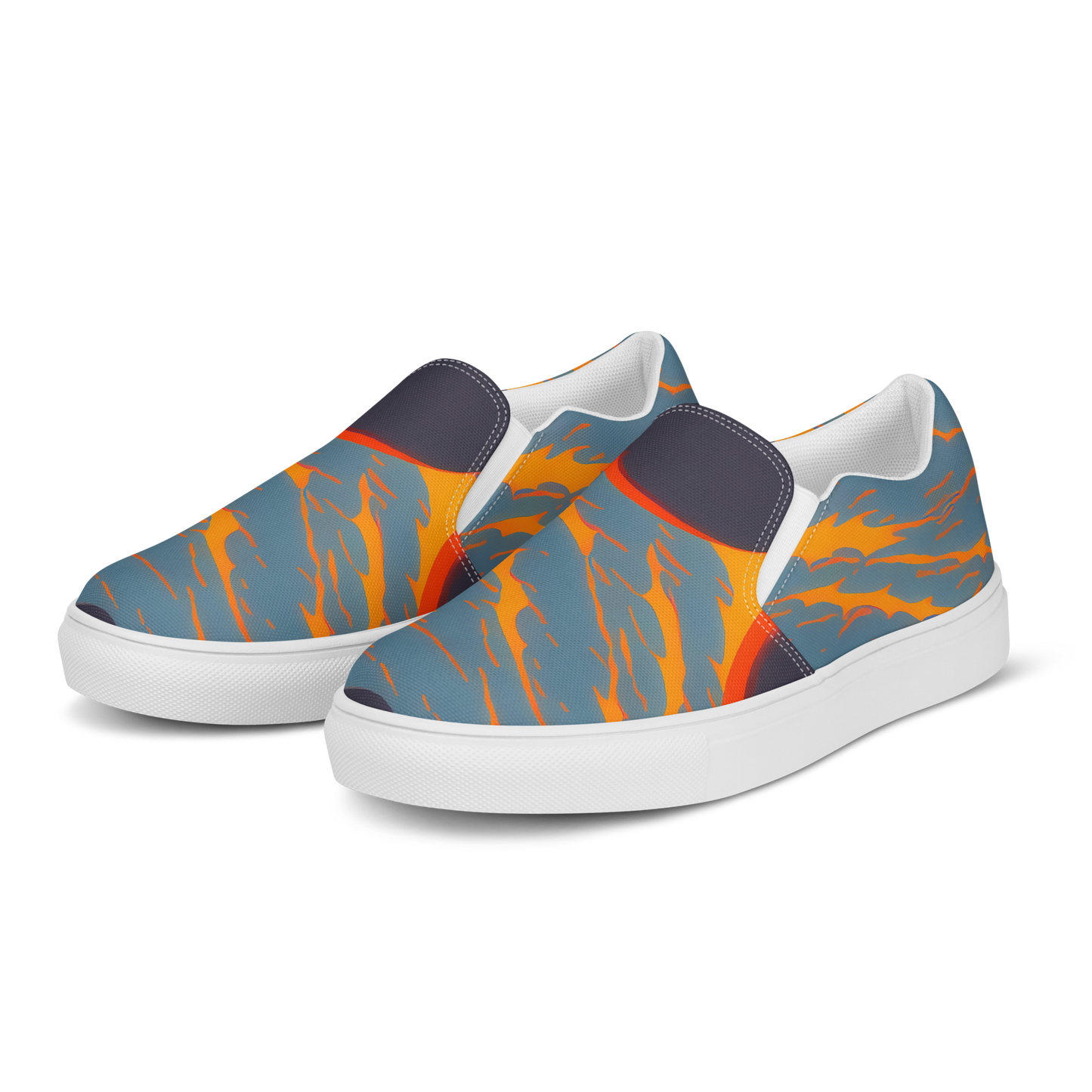 Women's Slip-On Canvas Shoes - Flames of Gravity