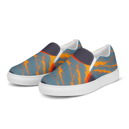 Women's Slip-On Canvas Shoes - Flames of Gravity