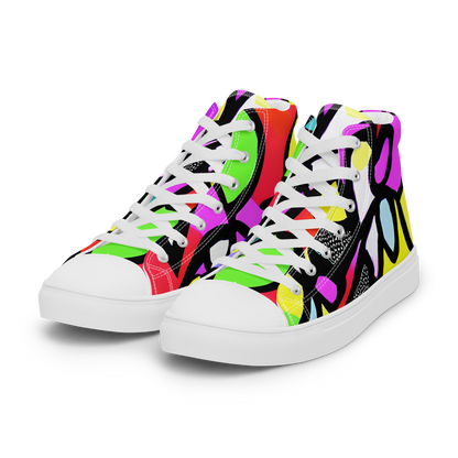 Men's High Top Canvas Shoes - Vivid Serenade