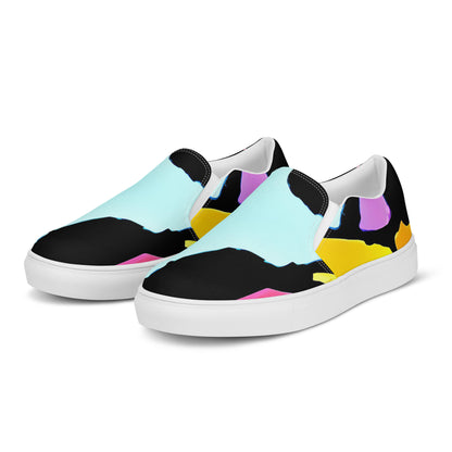 Women's Slip-On Canvas Shoes - Spirals of Joy