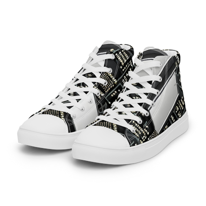 Women's High Top Canvas Shoes - Electro Essence