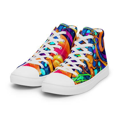 Men's High Top Canvas Shoes - Iridescent Nebula