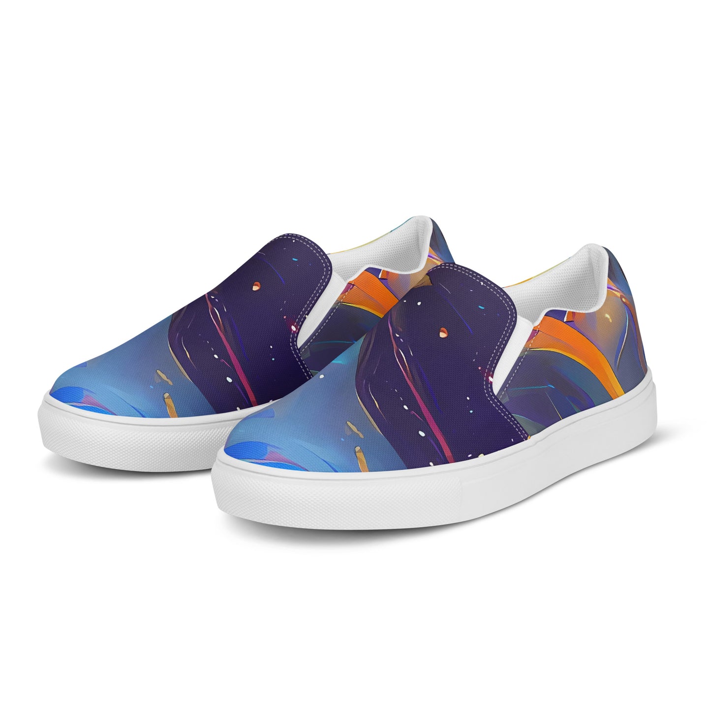 Women's Slip-On Canvas Shoes - Brownian Flow