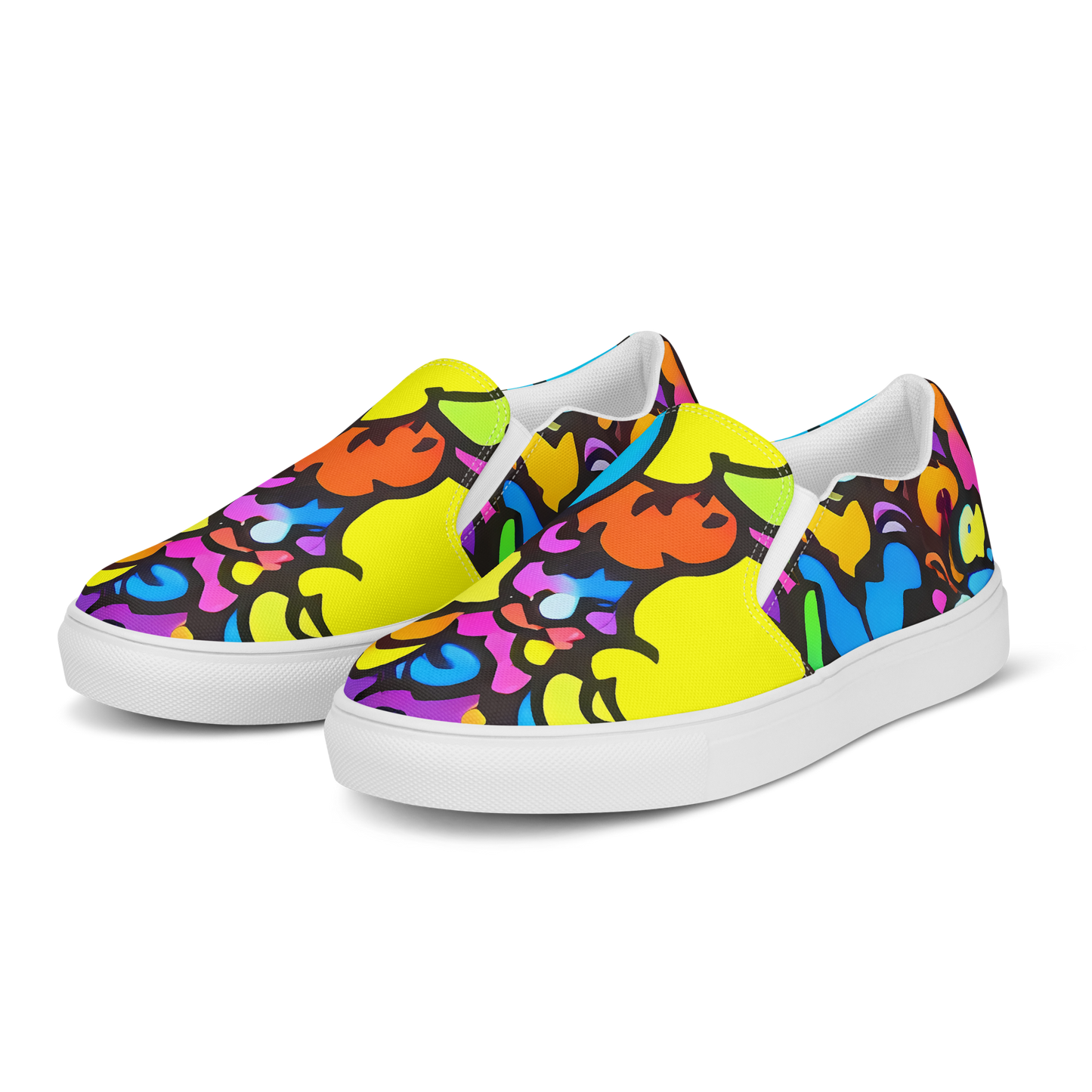 Women's Slip-On Canvas Shoes - Kaleidoscope Garden