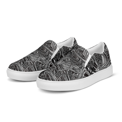 Men's Slip-On Canvas Shoes - Mesmeric Tangles