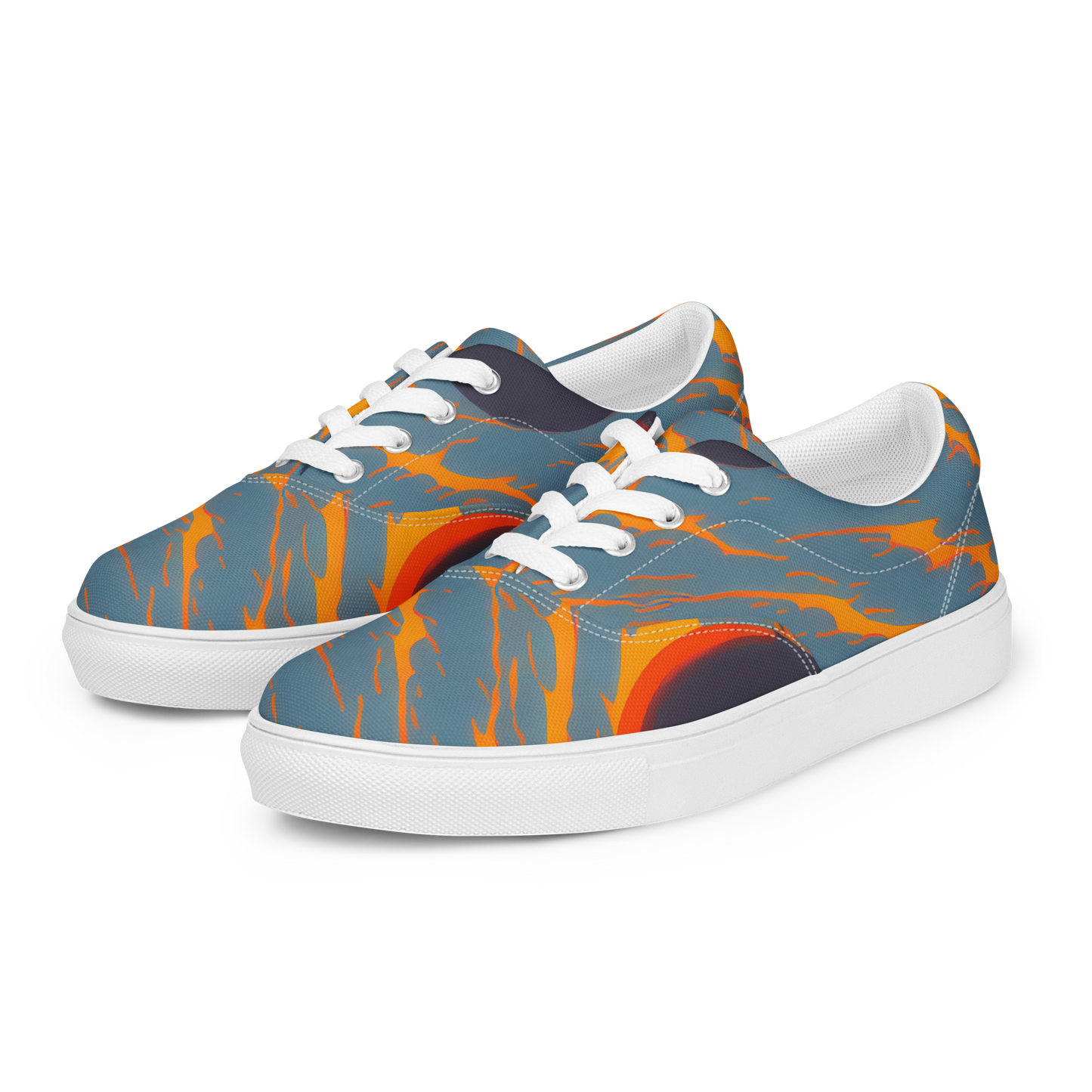 Men's Lace-Up Canvas Shoes - Flames of Gravity