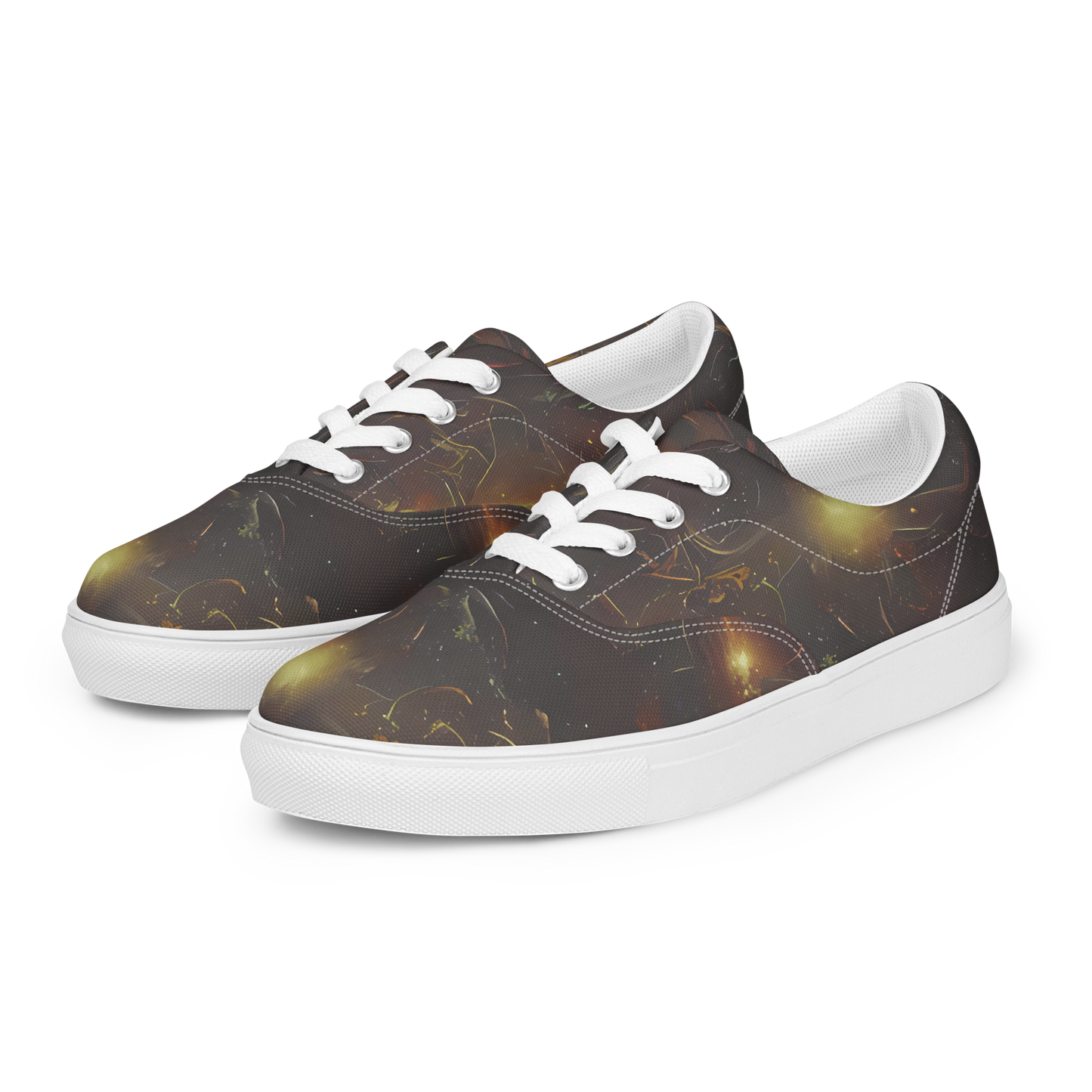Women's Lace-Up Canvas Shoes - Quantum Illusions