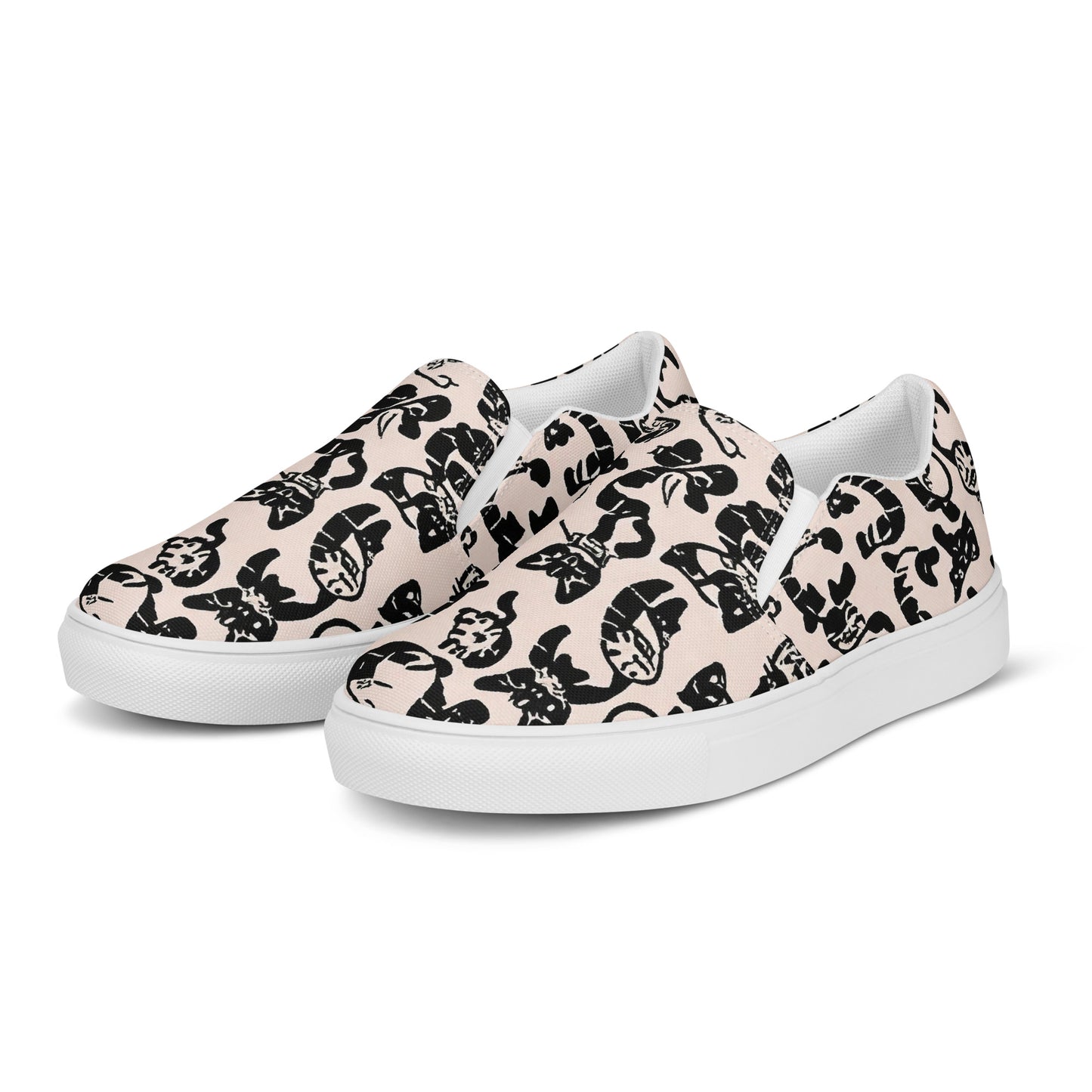 Men's Slip-On Canvas Shoes - Curled Enigma