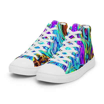 Women's High Top Canvas Shoes - Mystic Iridescence