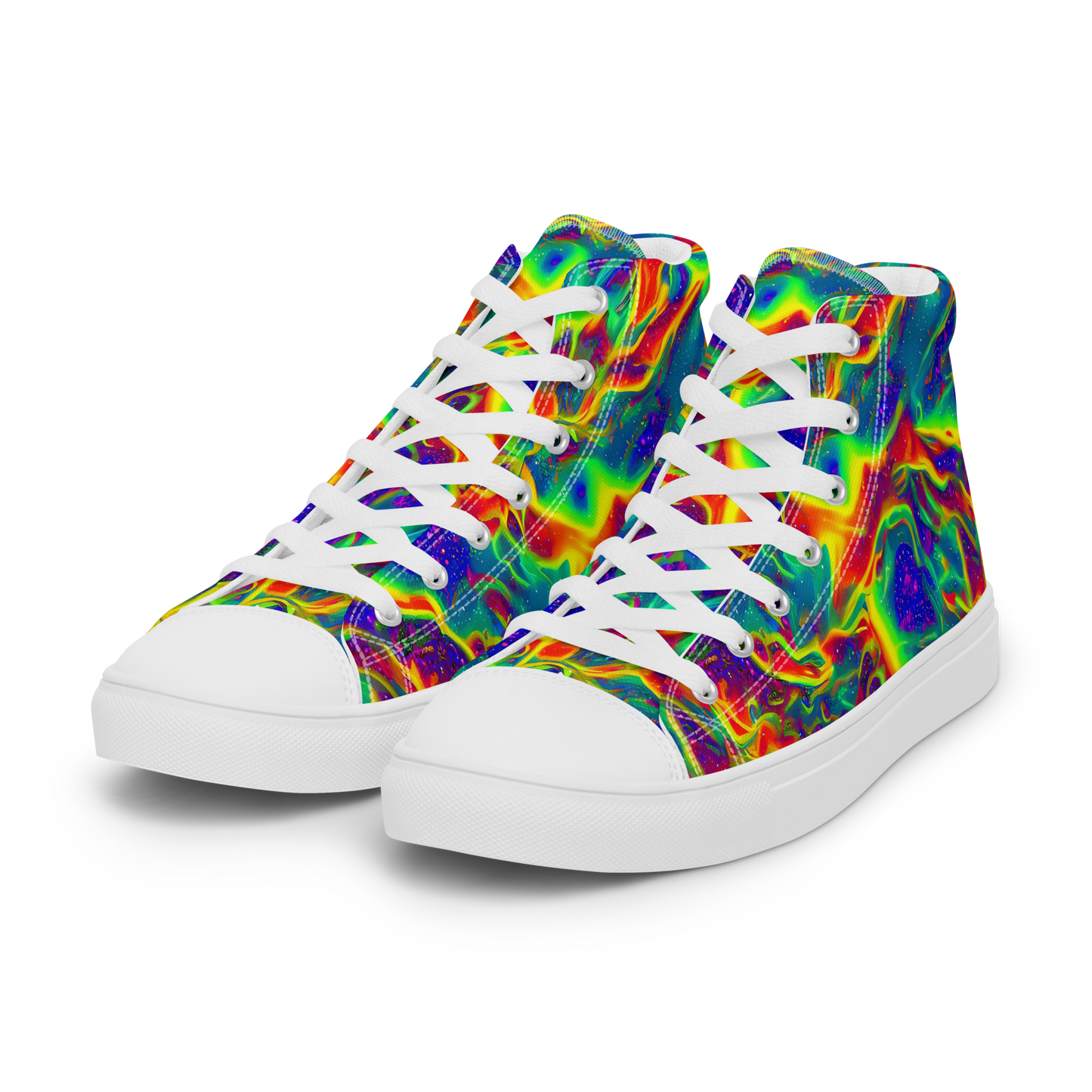 Women's High Top Canvas Shoes - Nebula Symphony