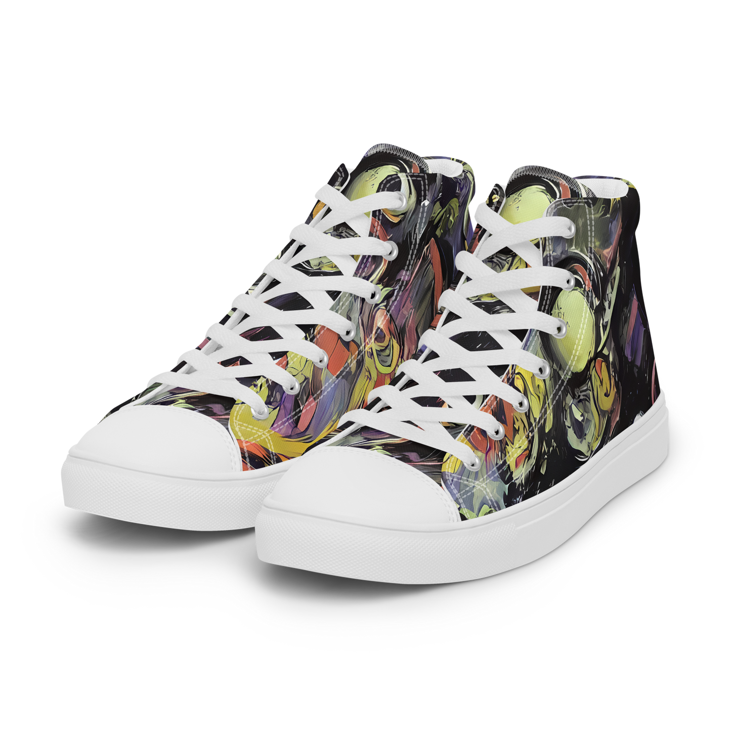 Men's High Top Canvas Shoes - Fires of the Void