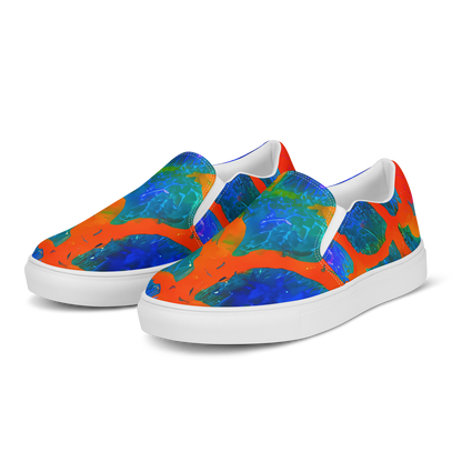 Women's Slip-On Canvas Shoes - Vibrant Mosaic