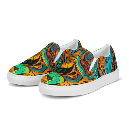 Men's Slip-On Canvas Shoes - Flaming Mirage