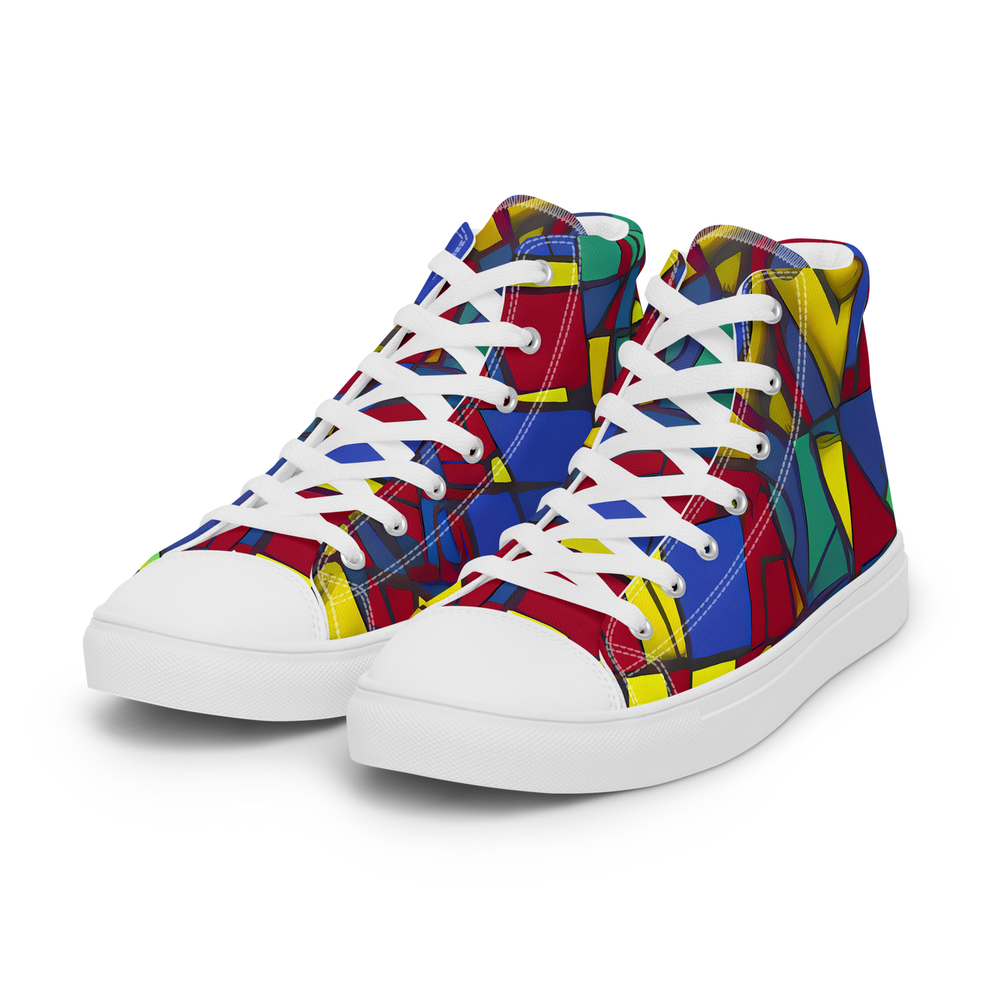 Women's High Top Canvas Shoes - Vibrant Vexation