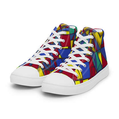 Women's High Top Canvas Shoes - Vibrant Vexation