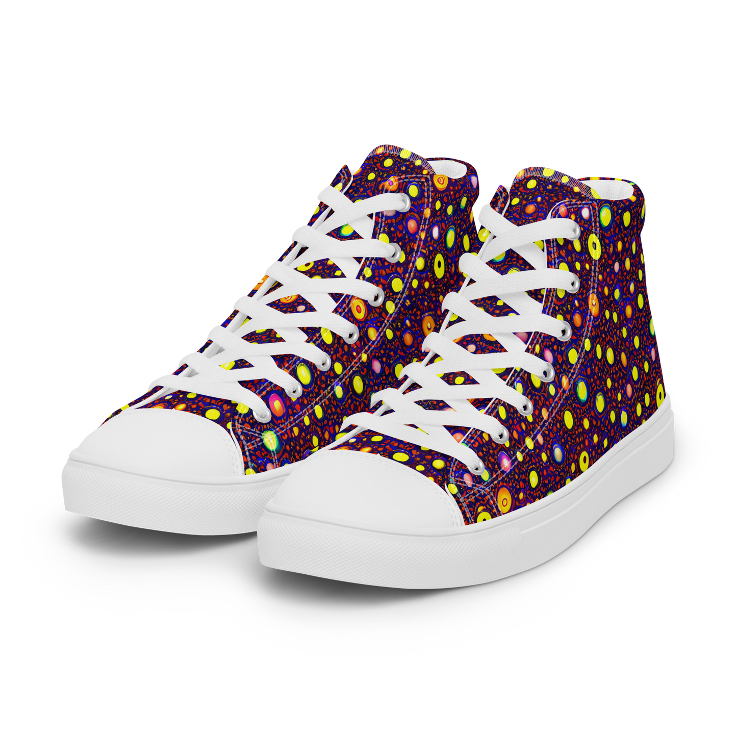 Women's High Top Canvas Shoes - Cosmic Dotscape