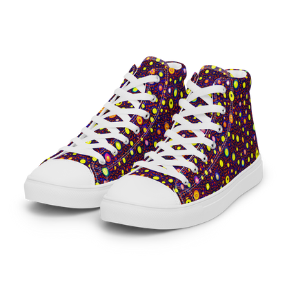 Women's High Top Canvas Shoes - Cosmic Dotscape