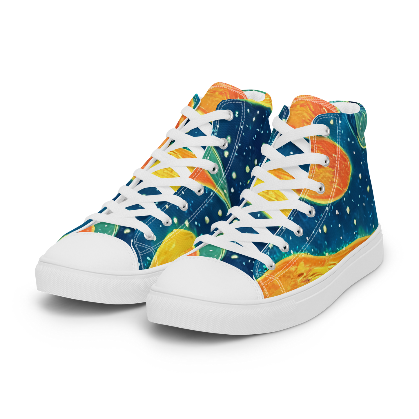 Women's High Top Canvas Shoes - Celestial Harmony