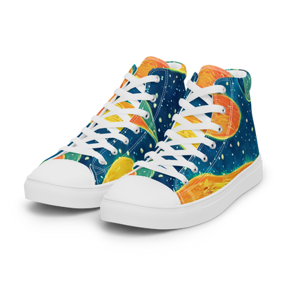 Women's High Top Canvas Shoes - Celestial Harmony