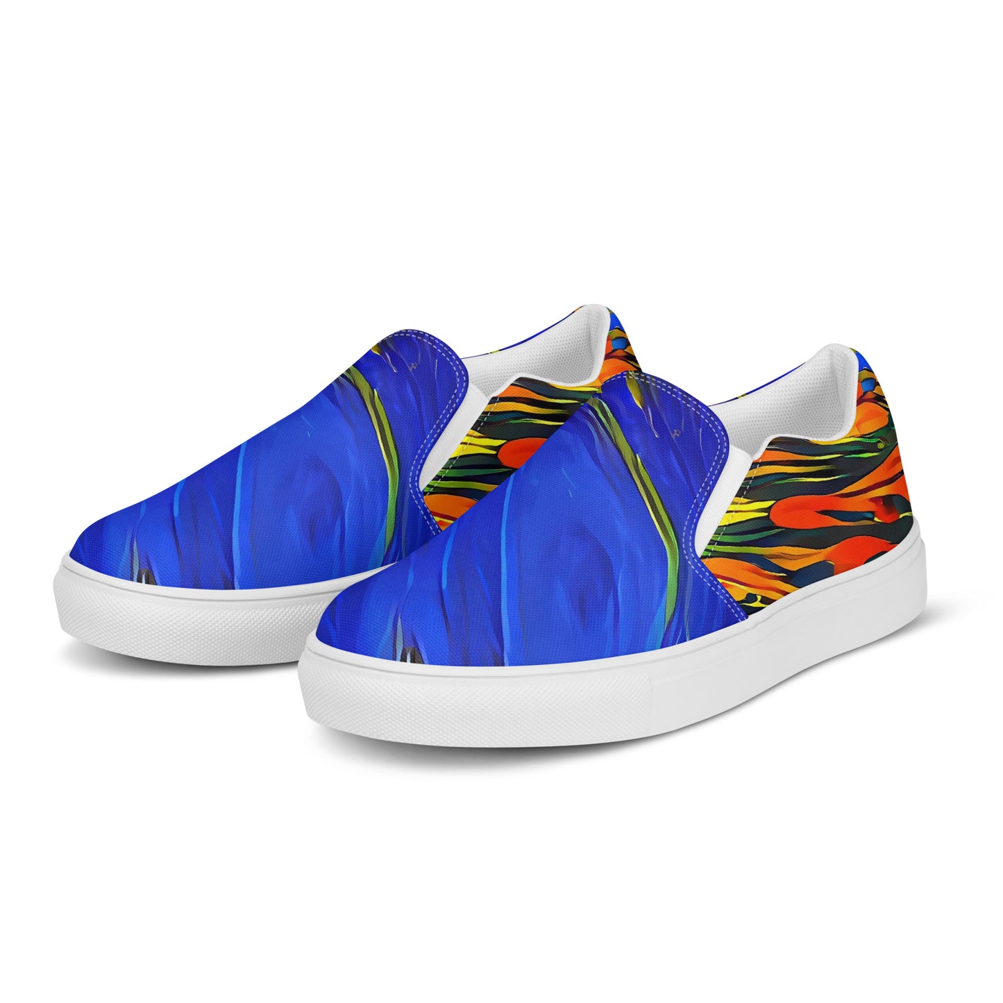Men's Slip-On Canvas Shoes - Hodgkin's Blaze